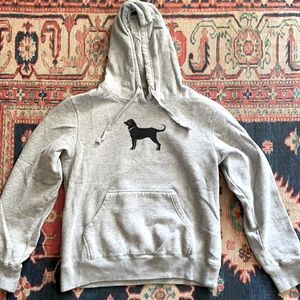 black dog from Martha’s Vineyard sweatshirt